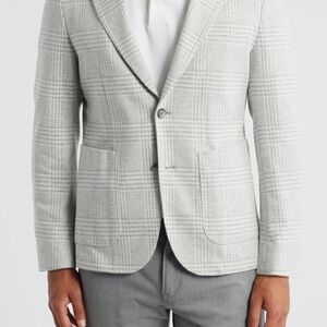 Hugo Boss Light Gray Checkered Blazer